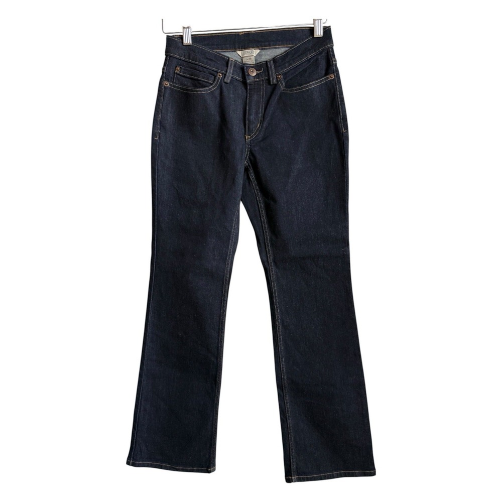 Duluth Trading Co Dark Wash Bootcut Jeans Womens 2x29 Stretch Denim Mid Rise Y2K